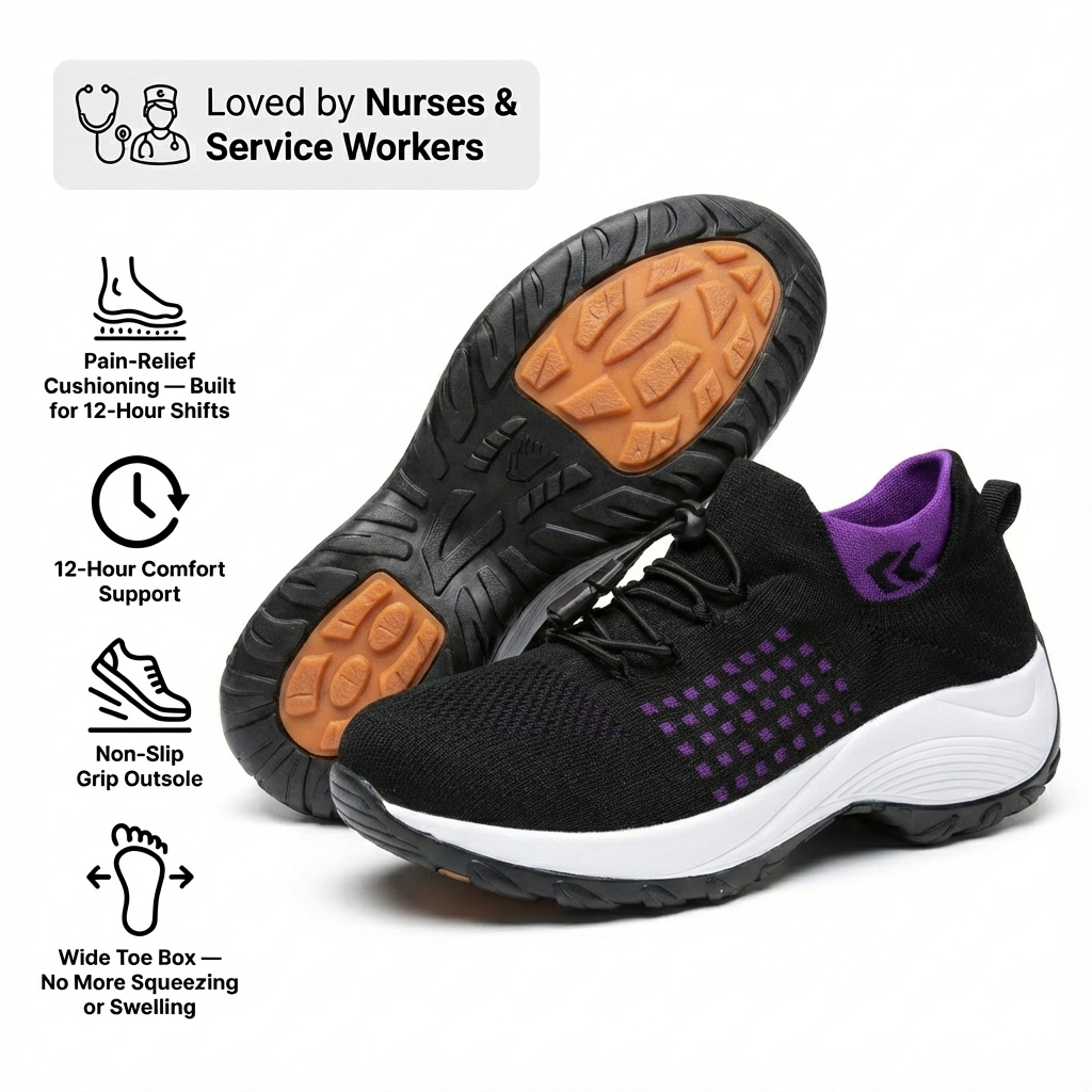 ShiftPro™ – 12-Hour Shift Shoes for All-Day Foot, Knee & Back Pain Relief