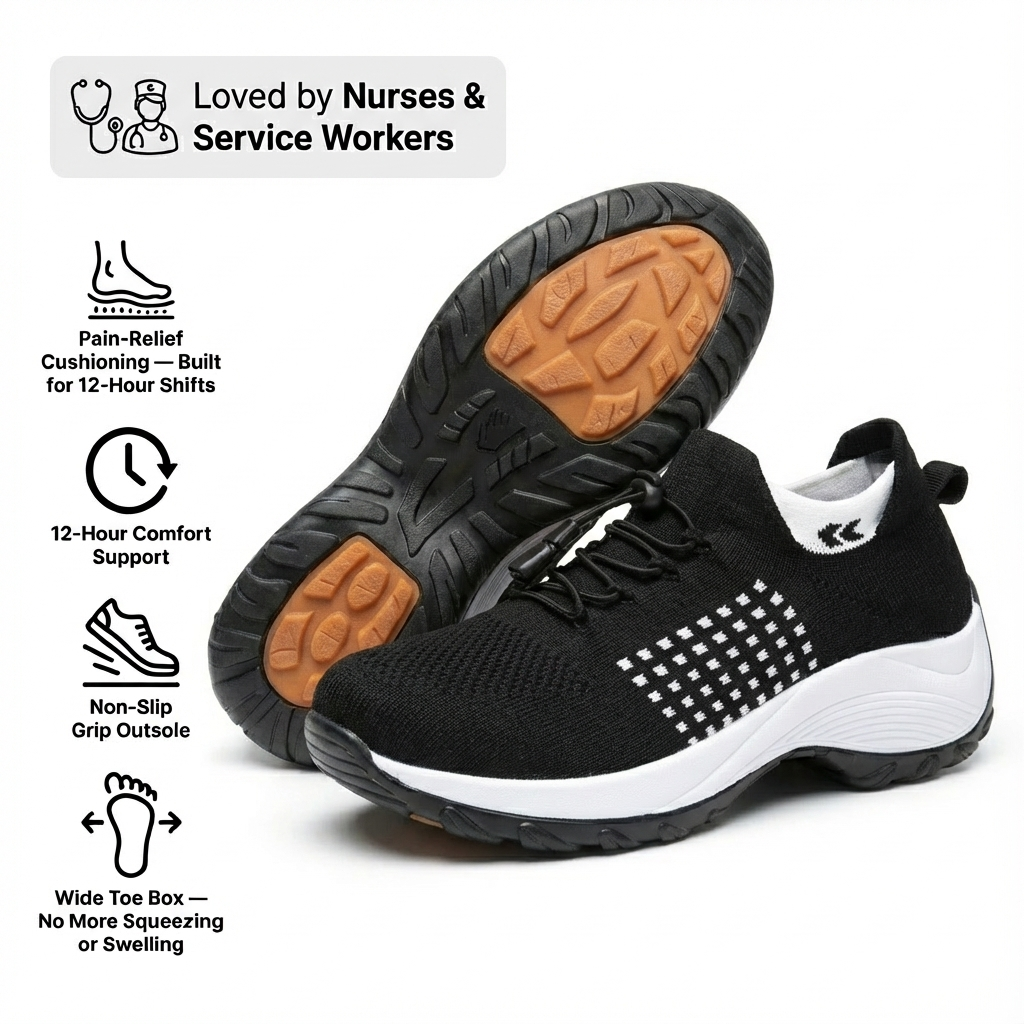 ShiftPro™ – 12-Hour Shift Shoes for All-Day Foot, Knee & Back Pain Relief