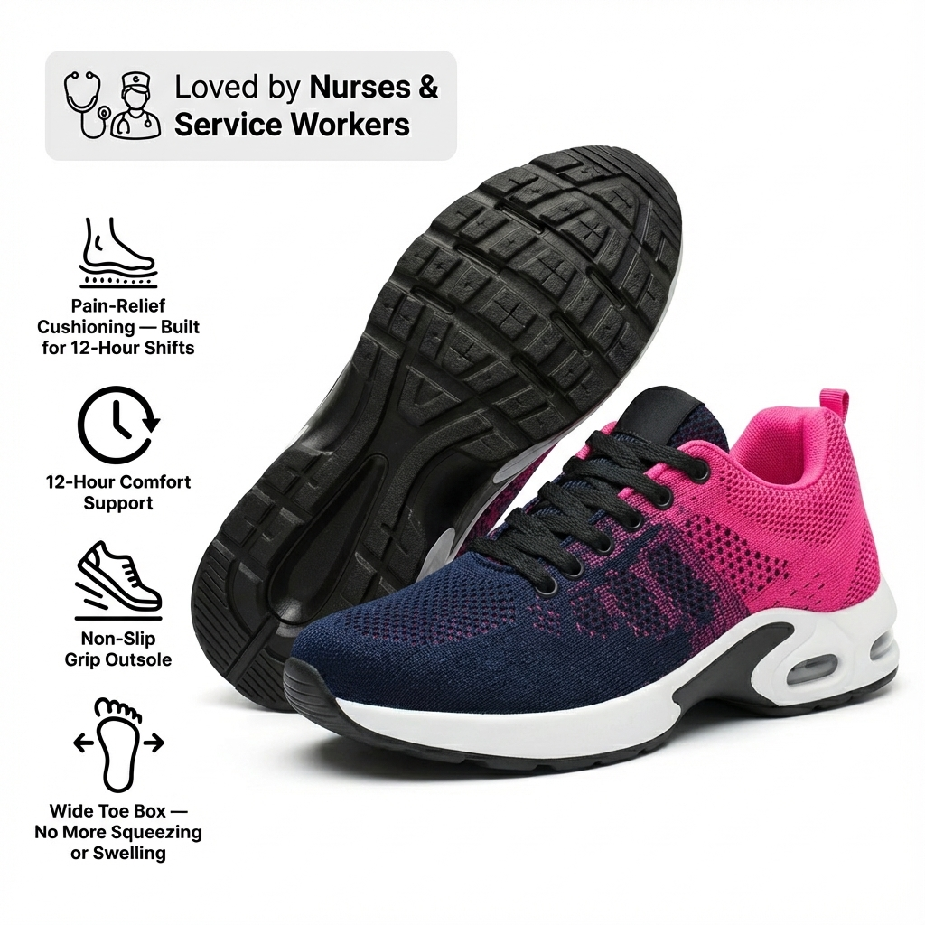 Orthora™ Pro — 12-Hour Shift Shoes for All-Day Foot, Knee & Back Pain Relief