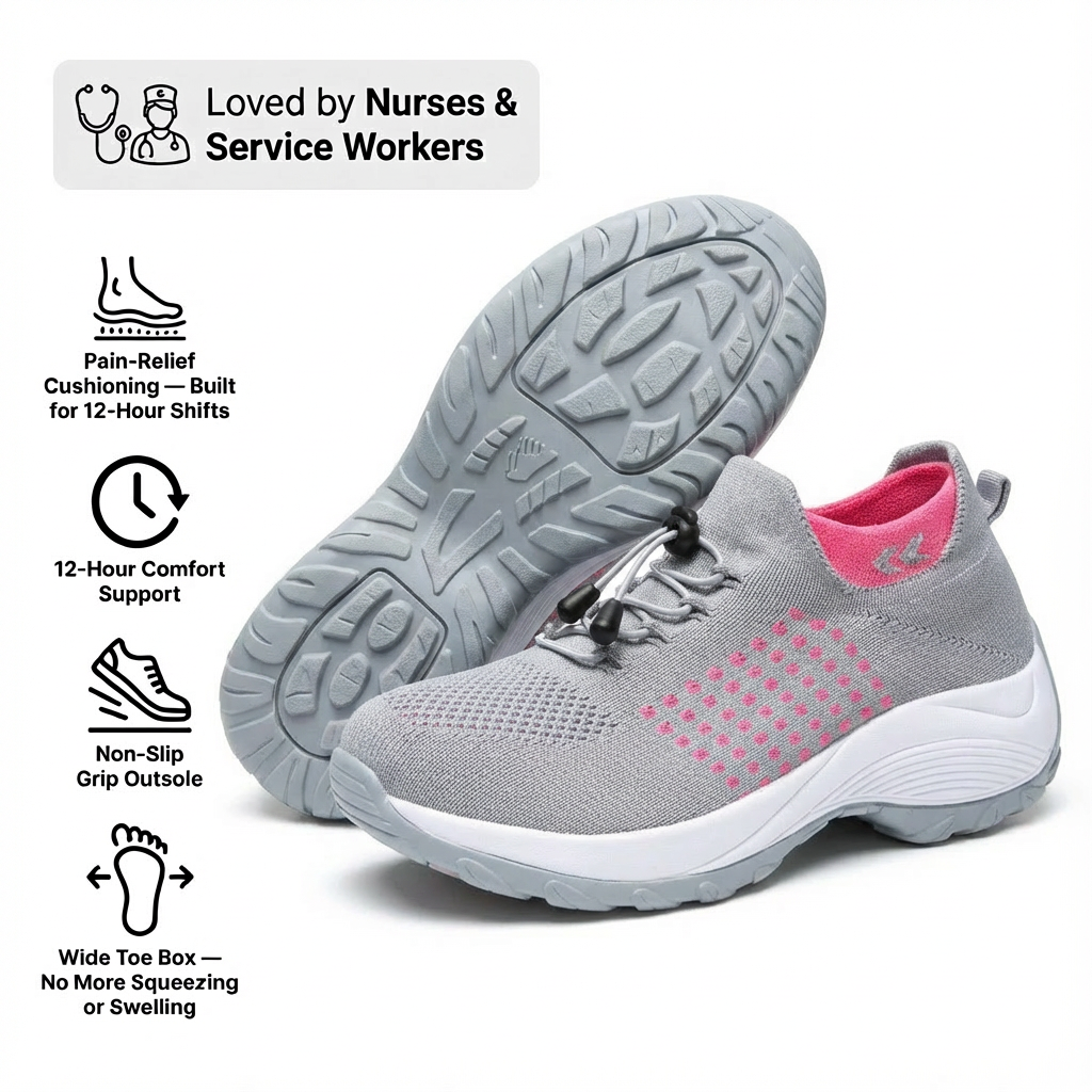 ShiftPro™ – 12-Hour Shift Shoes for All-Day Foot, Knee & Back Pain Relief