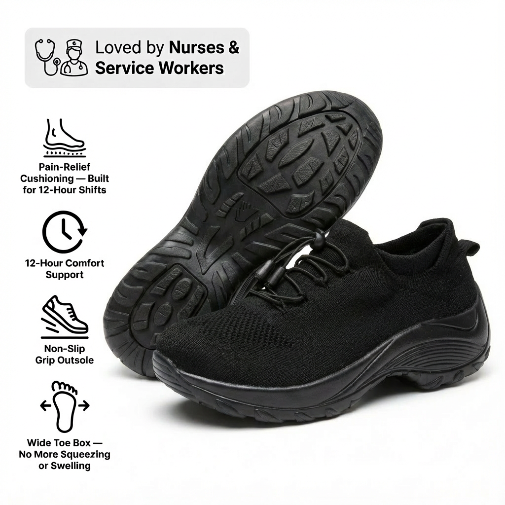 ShiftPro™ – 12-Hour Shift Shoes for All-Day Foot, Knee & Back Pain Relief