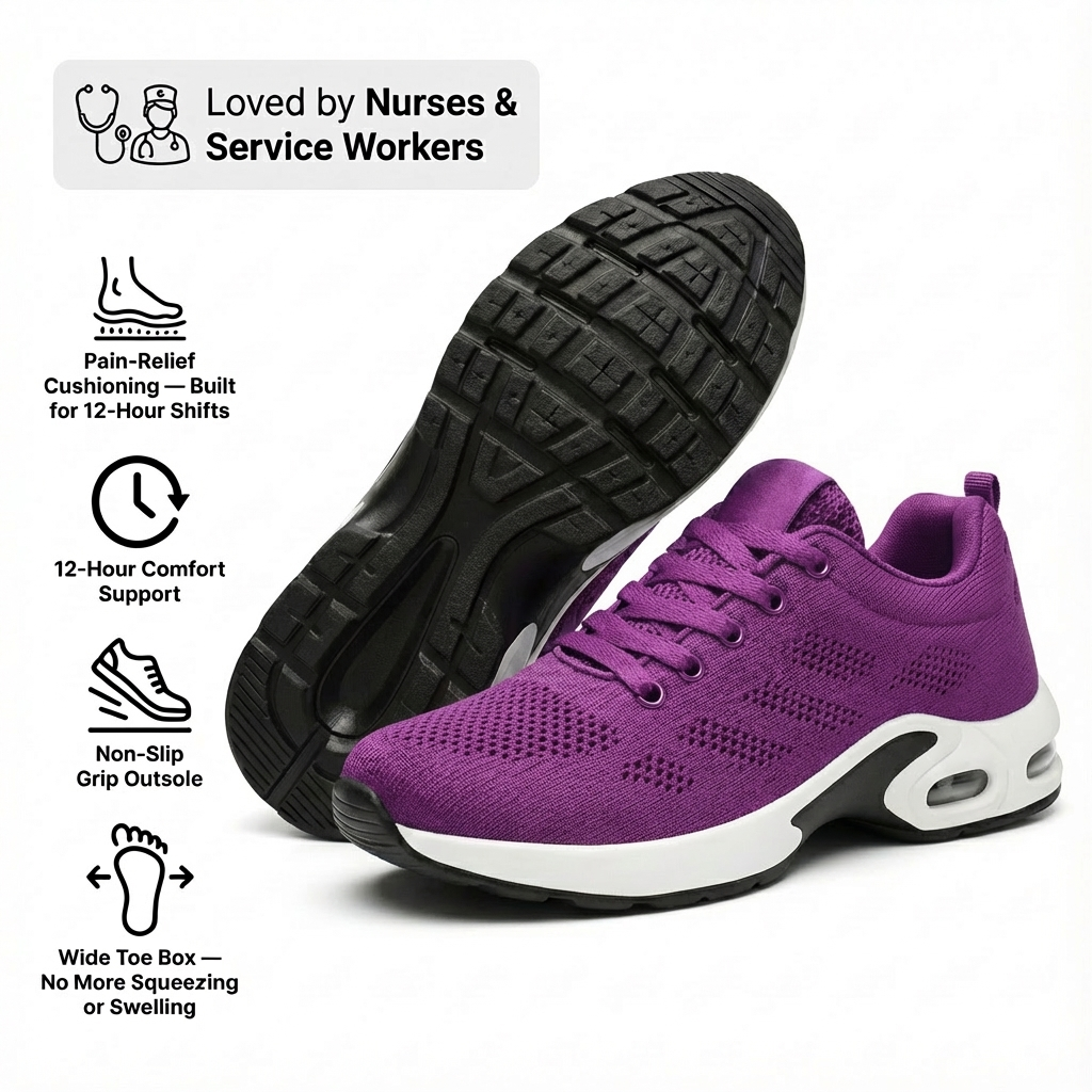 Orthora™ Pro — 12-Hour Shift Shoes for All-Day Foot, Knee & Back Pain Relief