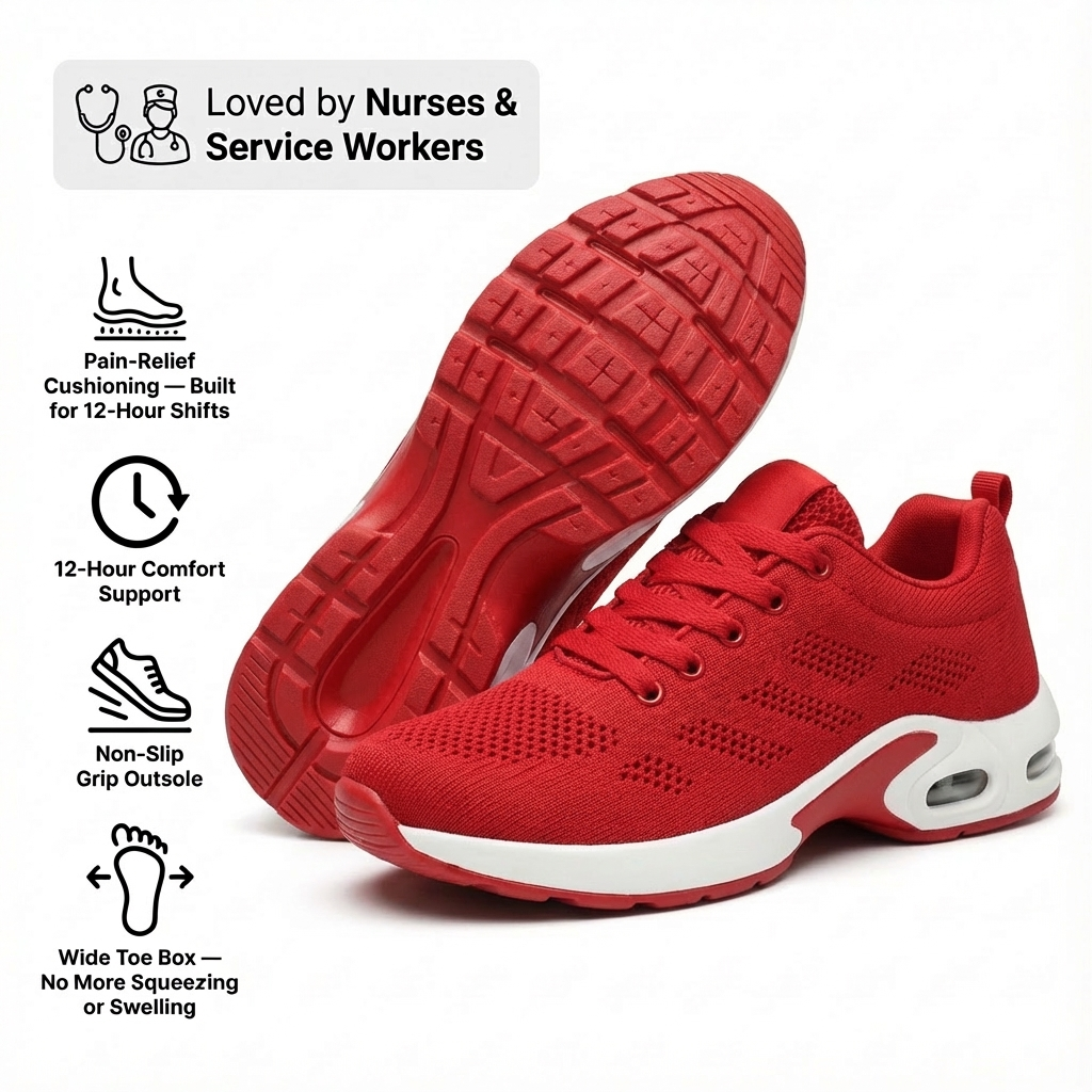Orthora™ Pro — 12-Hour Shift Shoes for All-Day Foot, Knee & Back Pain Relief