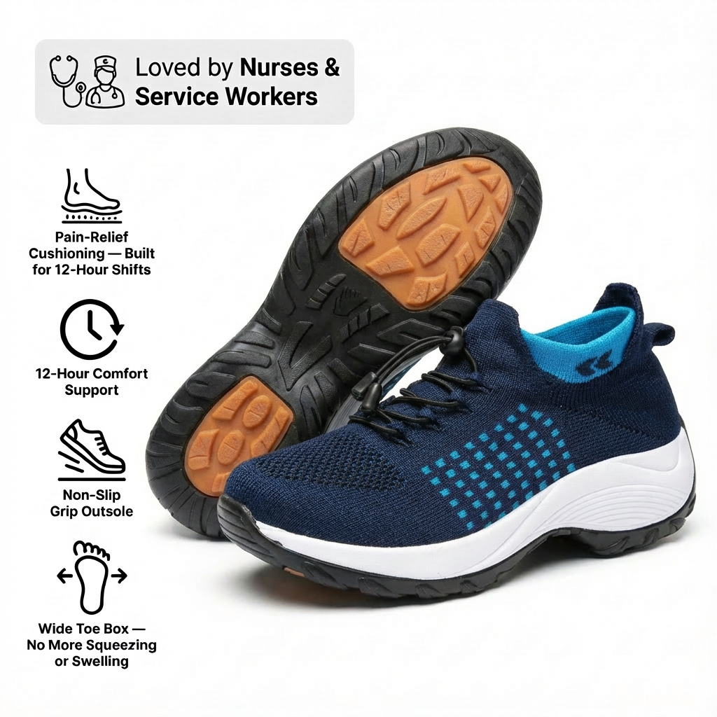 ShiftPro™ – 12-Hour Shift Shoes for All-Day Foot, Knee & Back Pain Relief